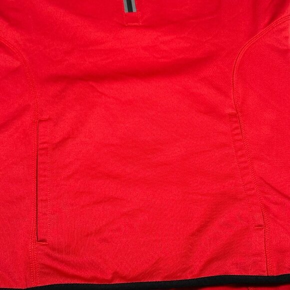 NFL Team Apparel Womens Super Bowl LI 51 Red Quarter Zip Pullover Small - Picture 9 of 9